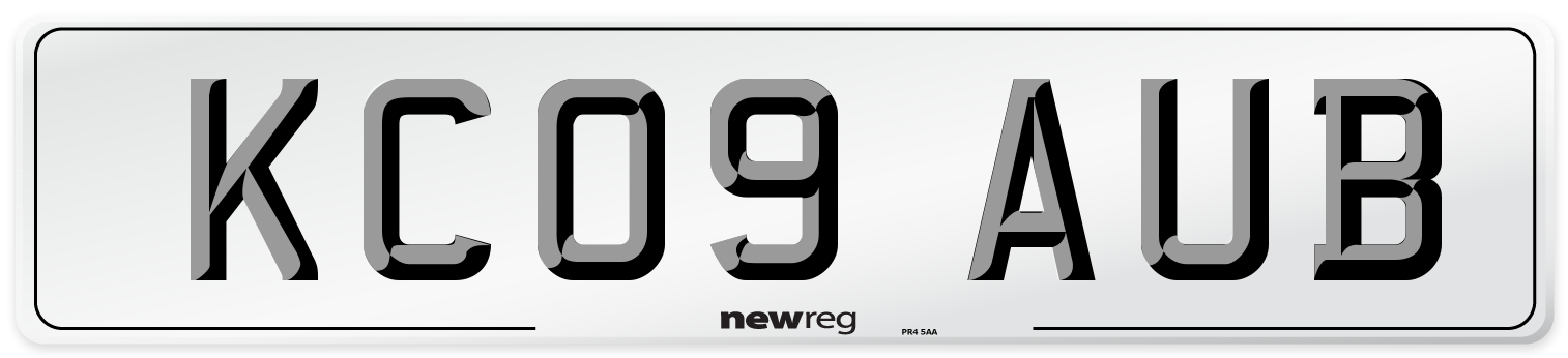 KC09 AUB Number Plate from New Reg